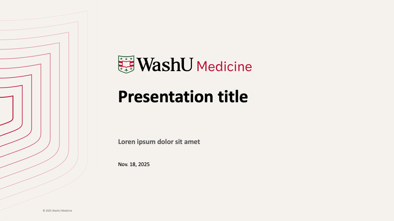 WashU Medicine PPT Template Red