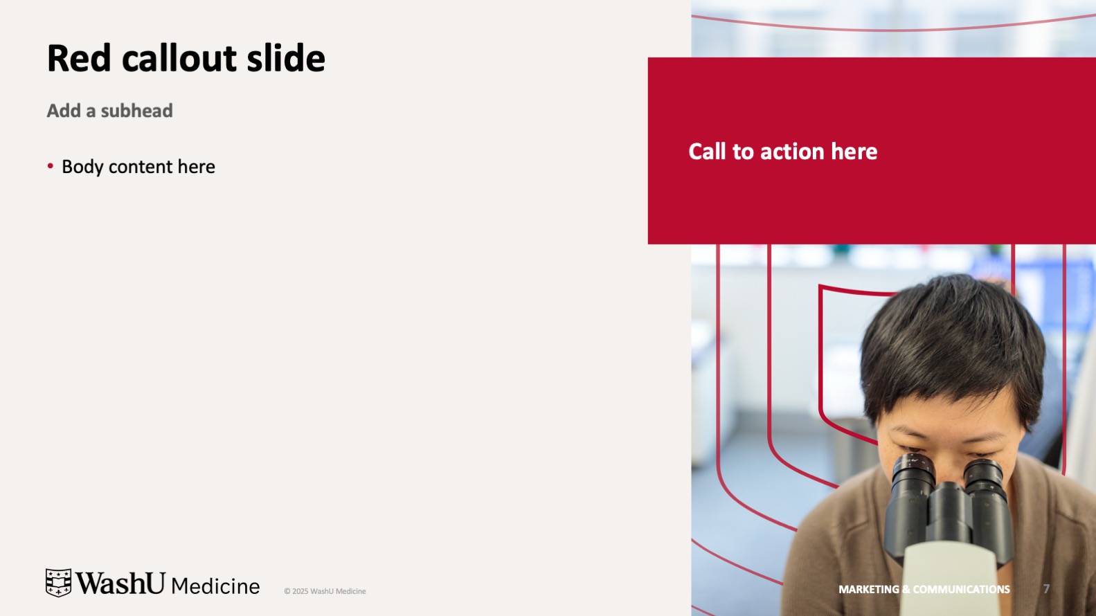 WashU Medicine PPT Template Red