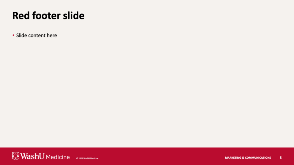 WashU Medicine PPT Template Red